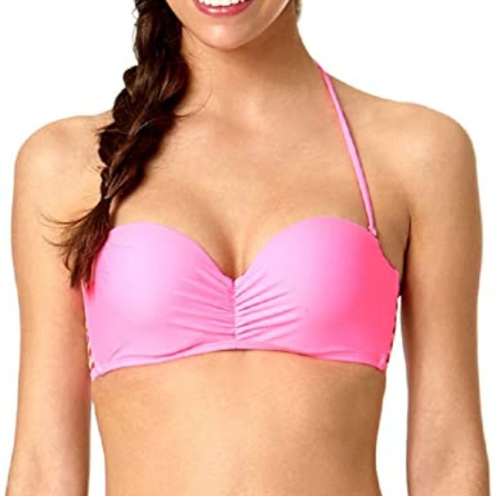 OP Fuchsia Bandeau Bikini Top Size XL